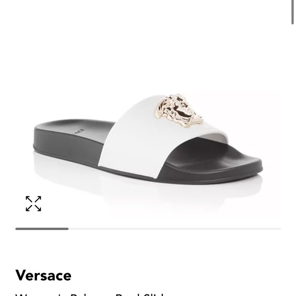 Like new Versace white pool slides 7 - Picture 2 of 8